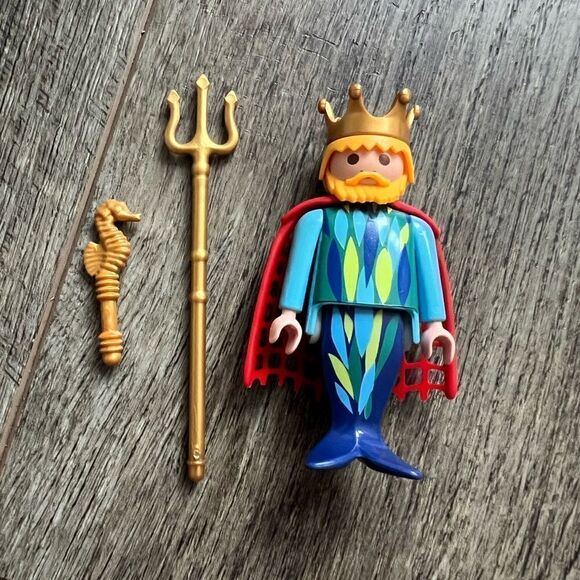 PLAYMOBIL 5885 King Neptune and Seahorse Chariot Underwater Mermaid Toy Set - Picture 8 of 9